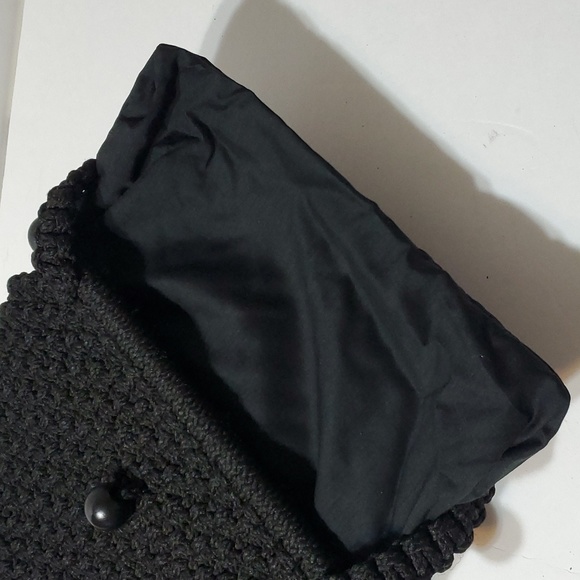 Vintage Macrame Black Shoulder Bag - Picture 16 of 16